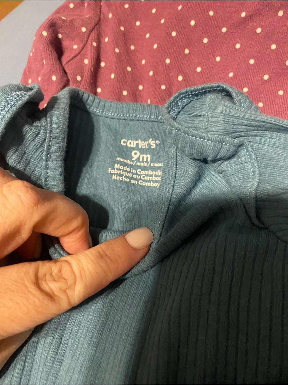 Bundle of six long sleeve onesies 9 months